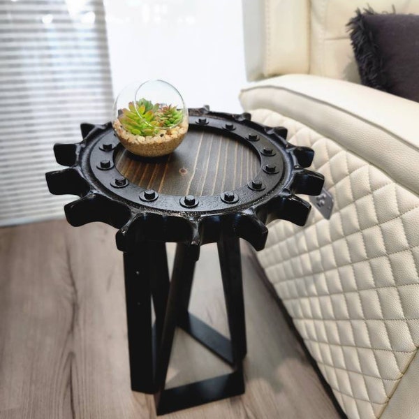 Excavator Sprocket End table