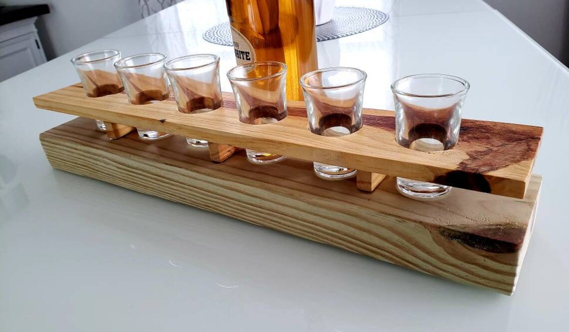 Six Shot Glass Flight Board Etsy