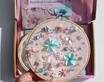 DIY Floral Beaded Embroidery Kit