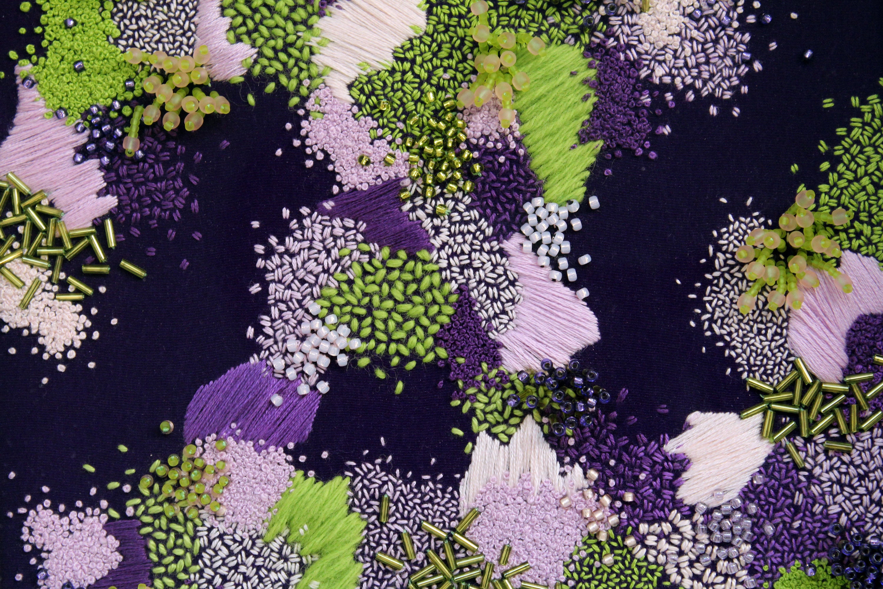 Obras de arte de coral bordados extra grandes enmarcados | Etsy