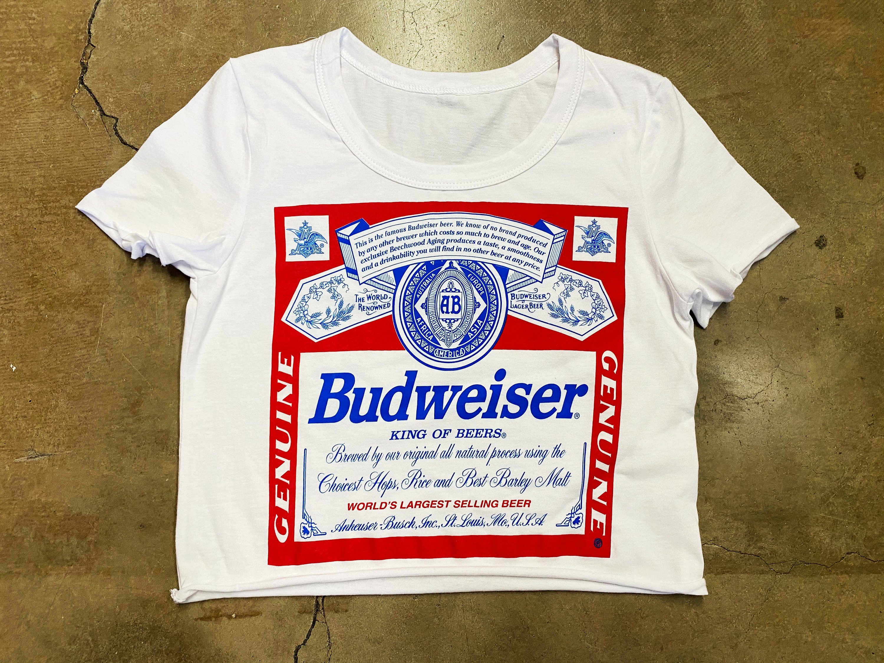 vintage budweiser crop top