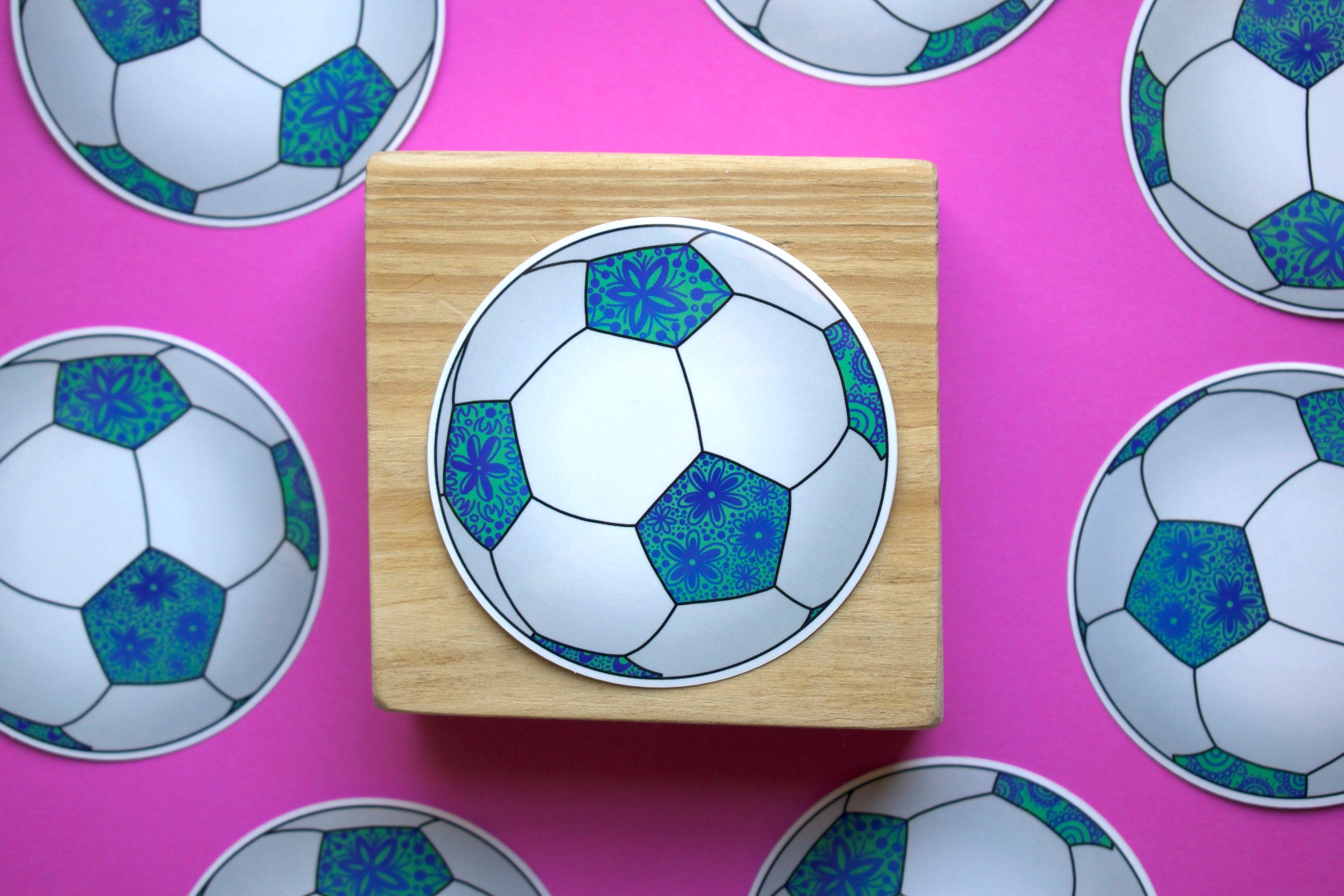 Soccer Ball WATERPROOF Vinyl Football Sticker Futbol Decal Etsy Canada