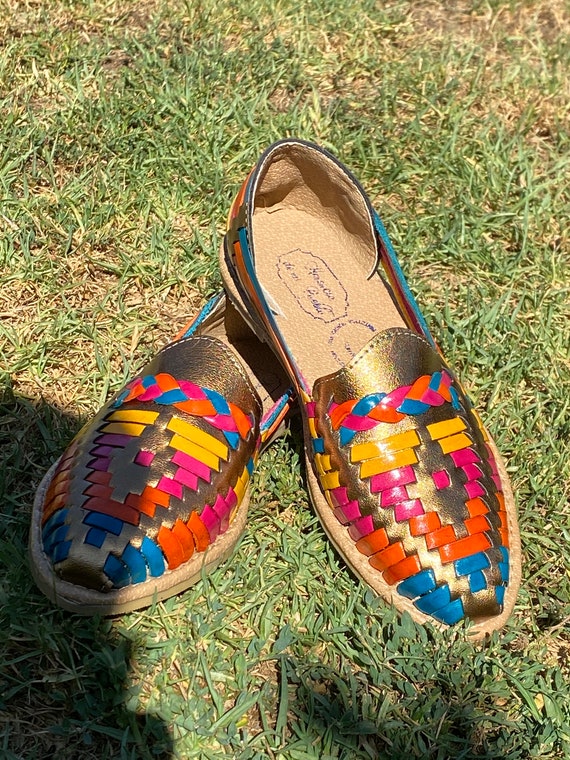 rainbow huarache sandals