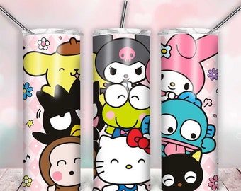 Kawaii Kitty Tumbler | Kitty Tumbler | 3D Tumbler | Cute Tumbler Gift | Birthday Gift | Halloween Gift | Kitty and Friends | 20 oz tumbler