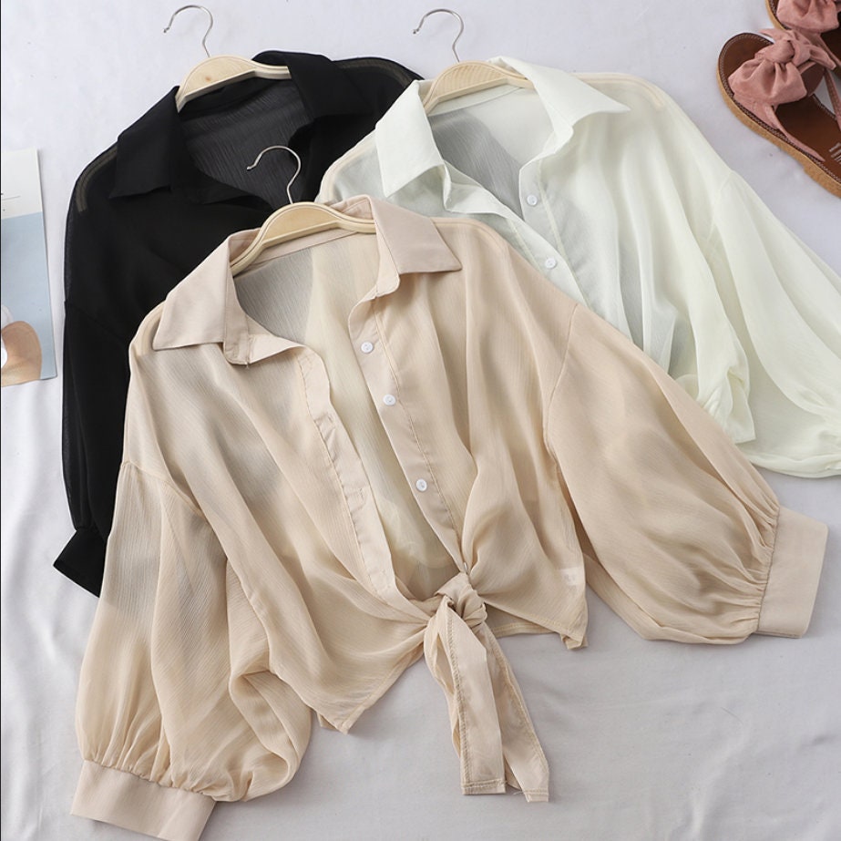 Half Up Blouse Shirt