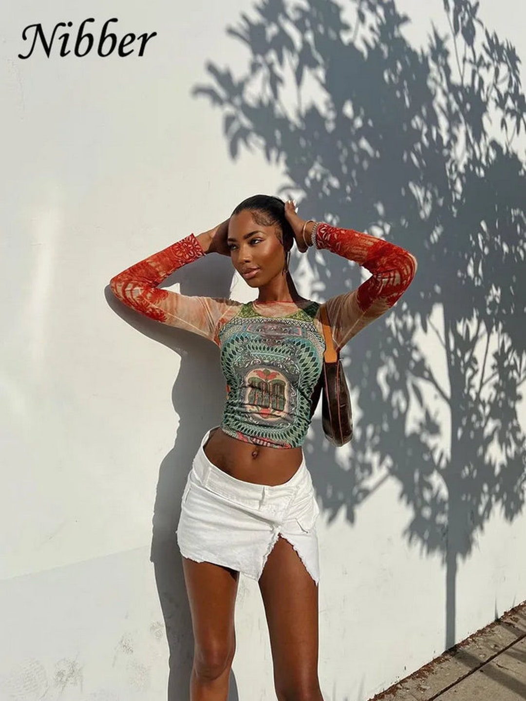 Make My Day Boho Print Short Sleeve Top