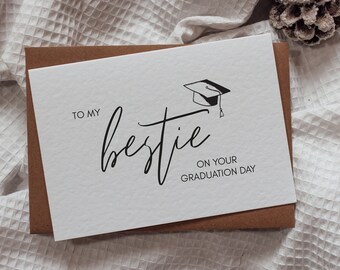 A6 Card | To my bestie on your/our graduation day | Graduation Card | Graduation Gift | Bestie Card | Bestie Gift | Greetings Card