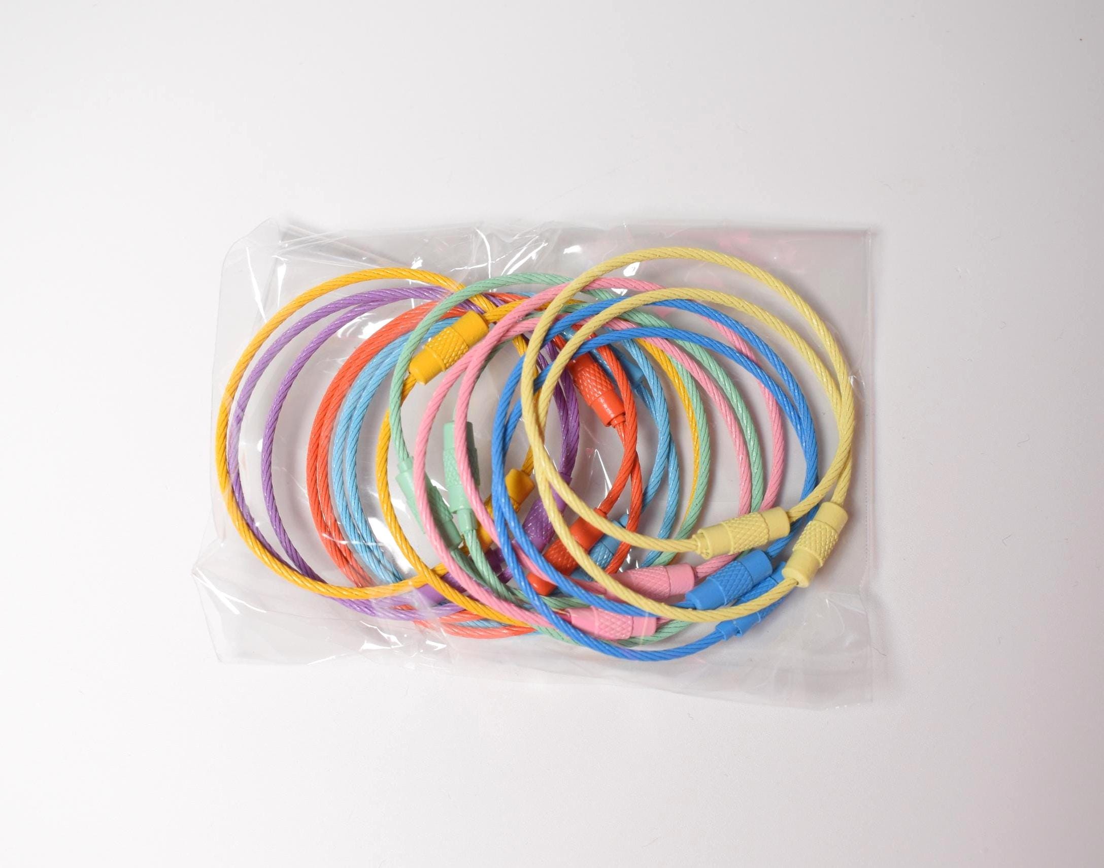 Twist Lock Rings, Pastel Rainbow Color for DMC Threads Organization ...