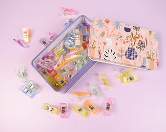 Multicolor Sewing Clips with Storage Box, Quilting Binding Craft Supplies