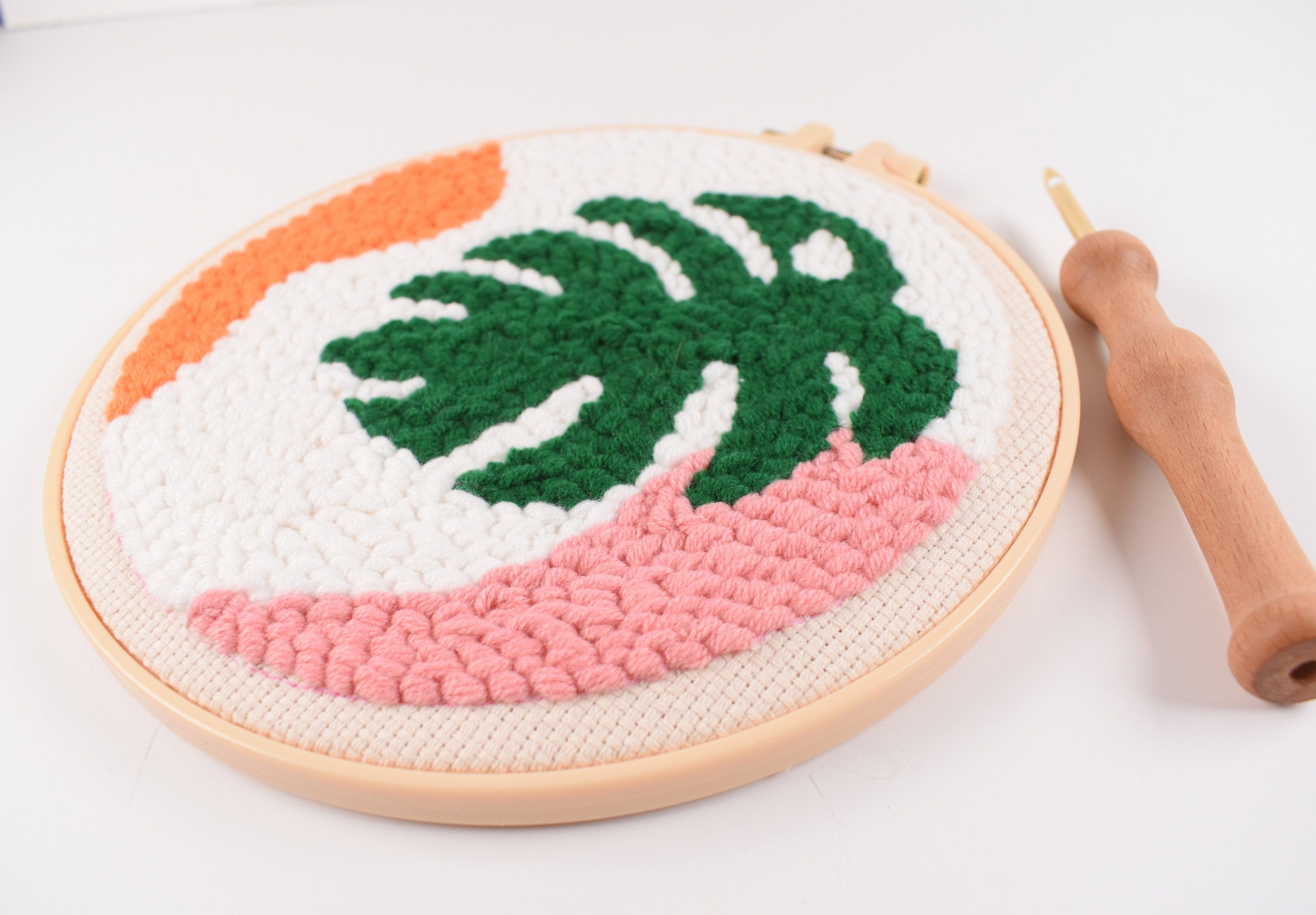 DIY Monstera Leaves Punch Needle Kit – Home Made Luxe