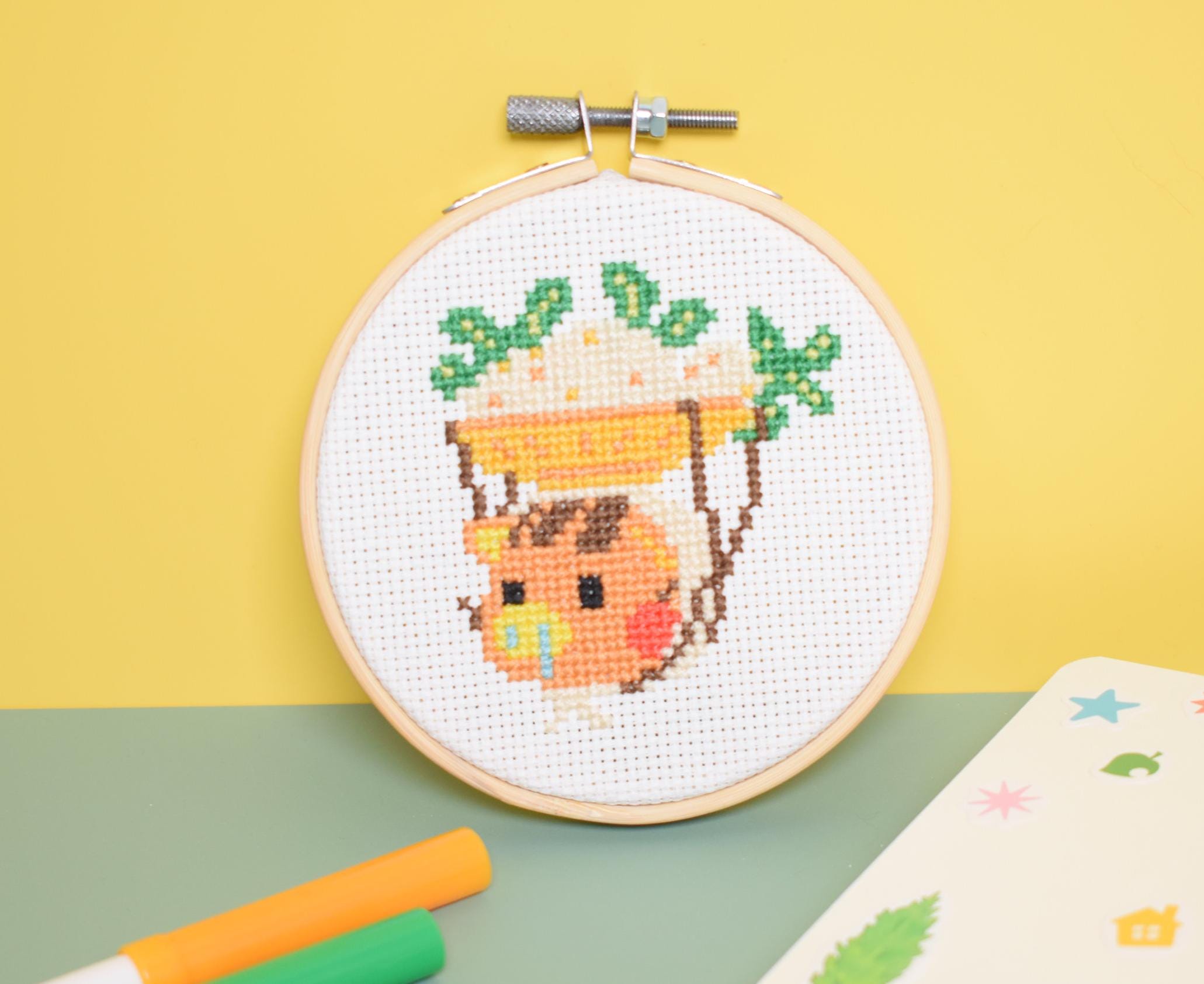 クロスステッチハンドメイド 完成品刺繍うさぎとぷー