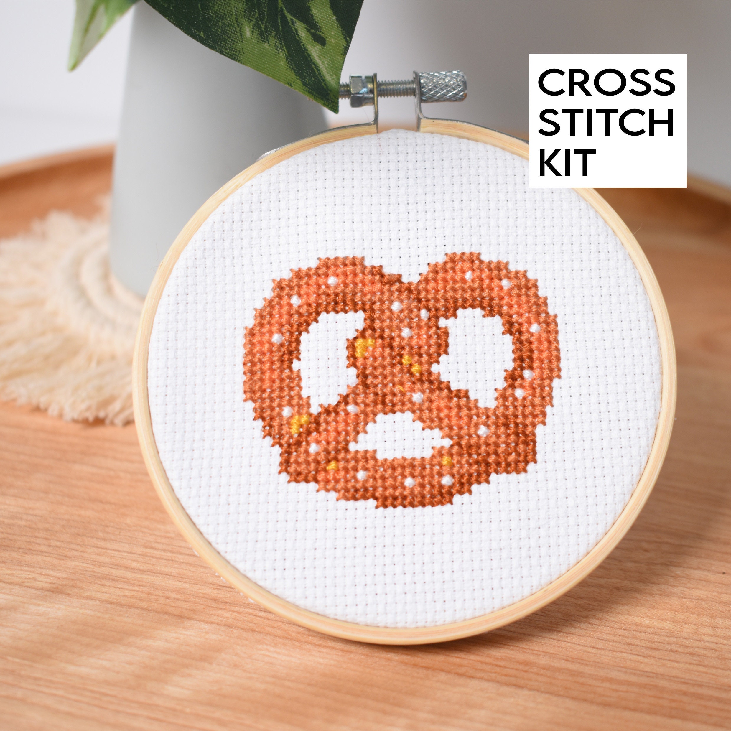 Mini Donut, stitching kit online, contemporary cross stitch kits, Fastfood  counted cross stitch kits for kids, simple cross stitch kits