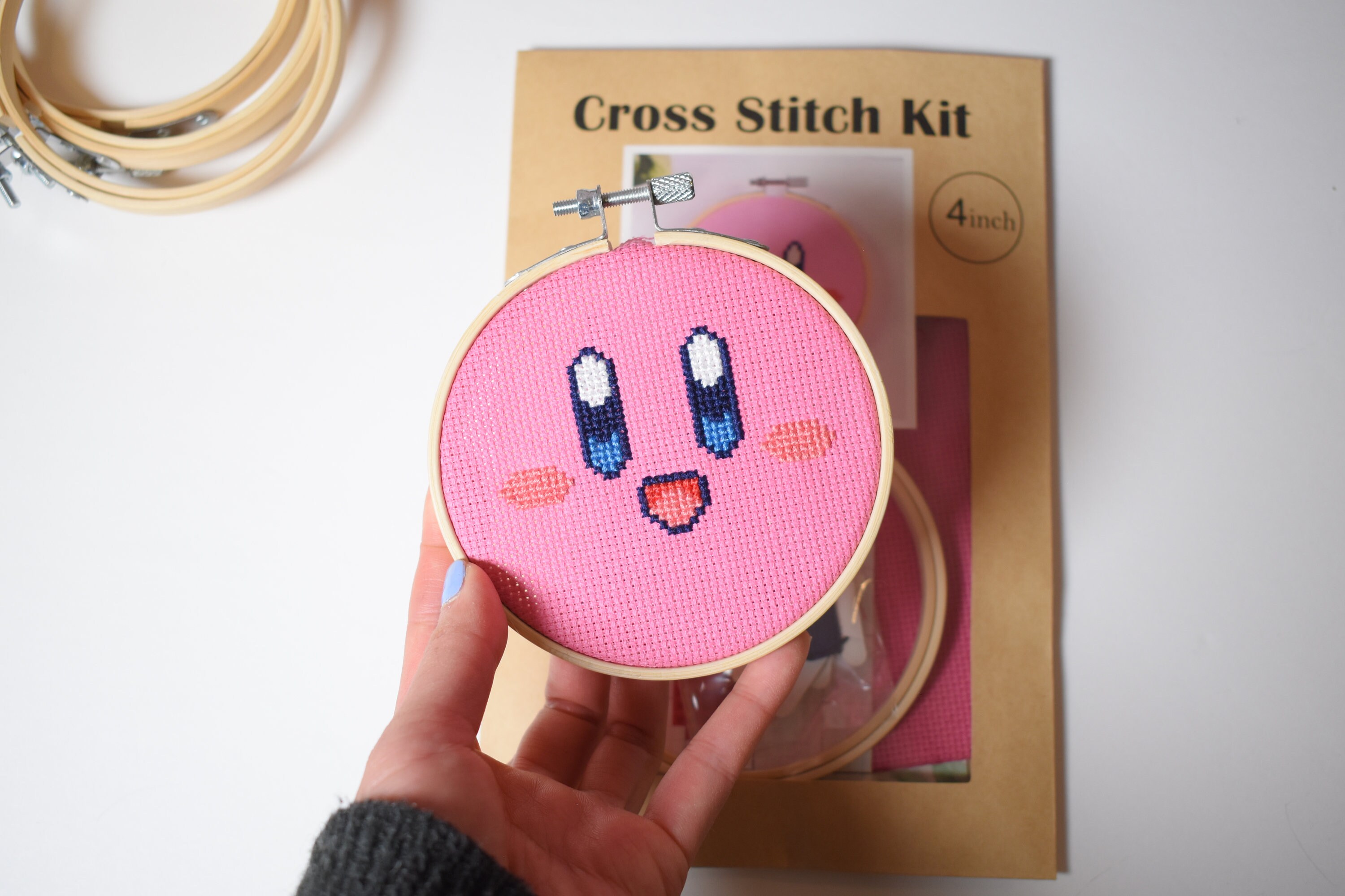 Kirby Cross Stitch Pattern Kirby Embroidery Design Pink Cute Etsy