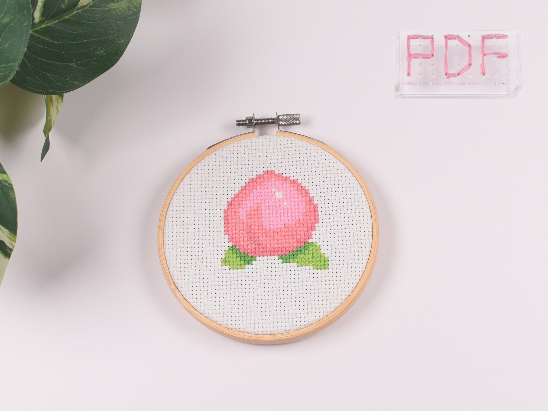 Peach Cross Stitch Pattern for Digital Download 4inch/10cm Etsy