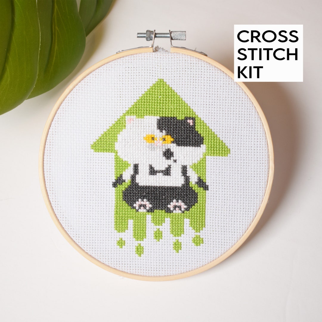 Splatoon Cross Stitch DIY Kit, Splatoon Judd Gifts, Video Game DIY