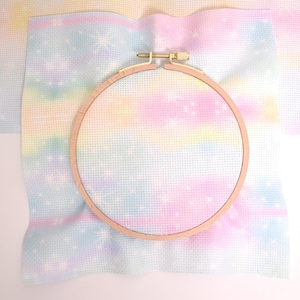 14ct Rainbow Aida Cloth for Cross Stitch - 14 Count Cotton Pastel Printed Aida