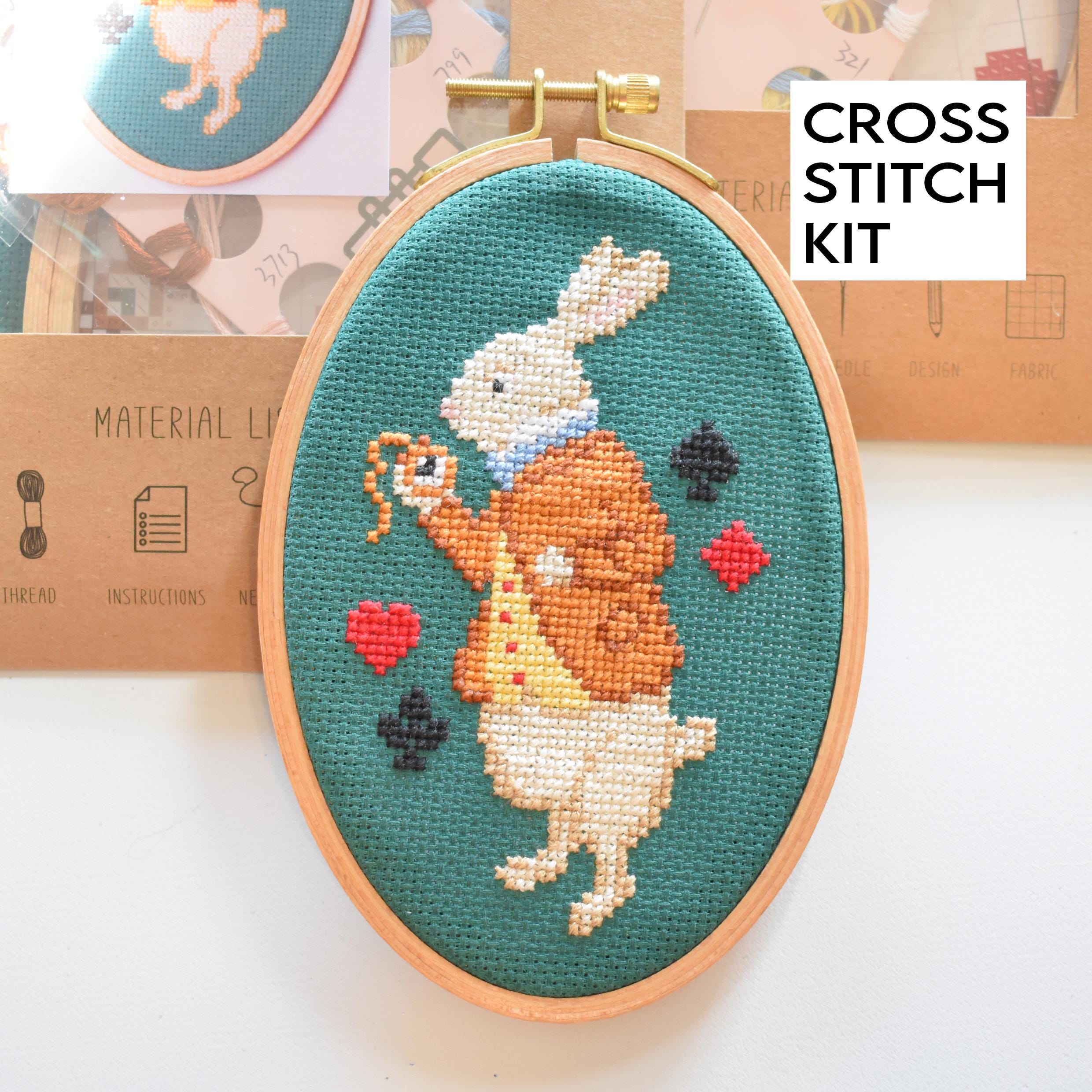 Alice Wonderland White Rabbit Cross Stitch Kit – 6