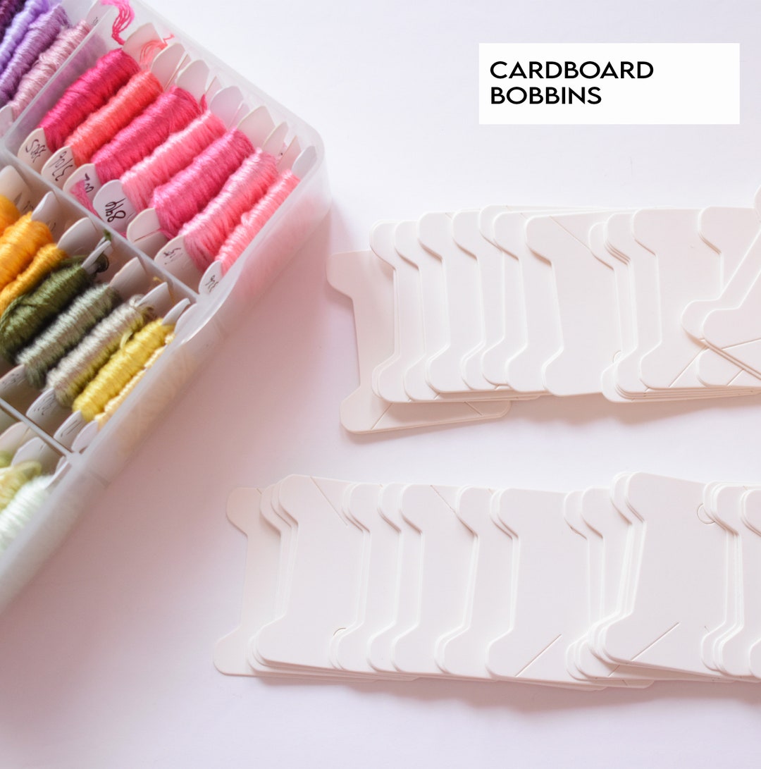 Cardboard Floss Bobbins for Thread Organizer, Embroidery Floss Paper