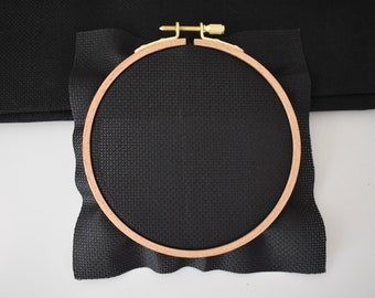 14ct Black Cross Stitch Fabric, 14 Count Embroidery Aida, Black Aida Cloth, Black Aida,