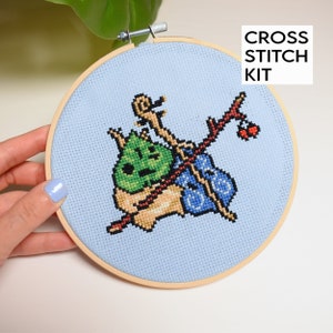 Kit de punto de cruz de Zelda para principiantes - La leyenda de Zelda Korok - Makar con violín
