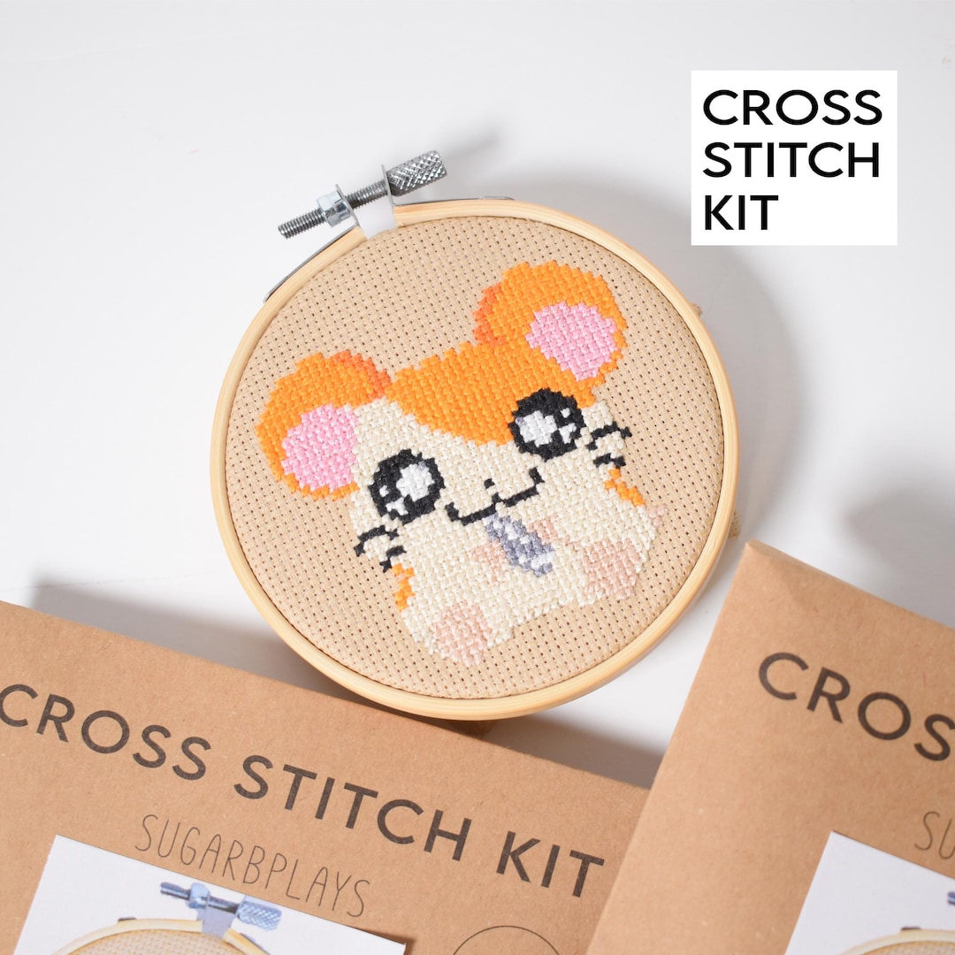 Photo inspiration: Gallery Detail: Hamtaro DIY Cross Stitch Kit Hamster Beginner Friendly Counted Cross