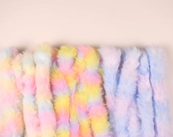 Jumbo Pastel Chenille Stem, Fuzzy Pipe Cleaner Bundle – Thick Chenille Stems for Crafts, Pack of 3 different colors