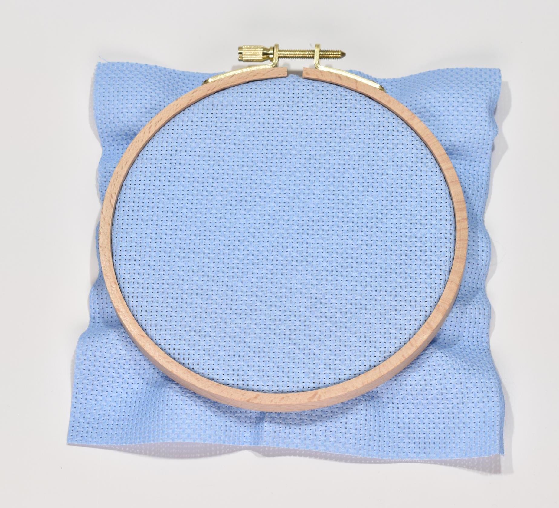 14 Count Blue Aida Cloth, Light blue, 14ct Sky blue, Pastel Blue Cross Stitch Fabric, cotton needlepoint fabric (color close to DMC 3840)