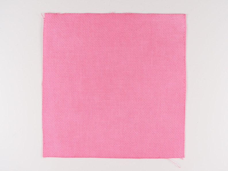 Hand Dyed 14ct Pink Aida Fabric 1 Piece Etsy