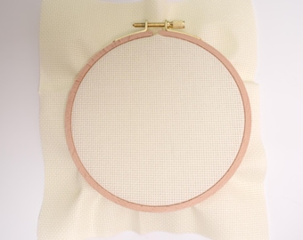 16ct Ivory Aida Cloth, 100% Cotton Cross Stitch fabric - close to DMC 677