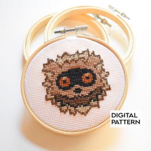 Patrón de punto de cruz Zigzagoon de Pokémon, descarga digital del patrón de Pokémon, patrón de punto de cruz instantáneo fácil y lindo, regalos de Pokémon