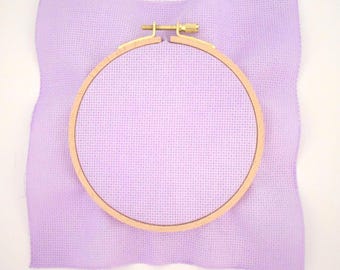 Tecido Aida roxo claro tingido à mão, 14 unidades, tecido roxo tingido à mão, 14 unidades. 15" x 17" cada peça