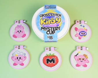 Kirby Mystery Cross Stitch Kit - Beginner Friendly DIY Craft - No duplicates guaranteed