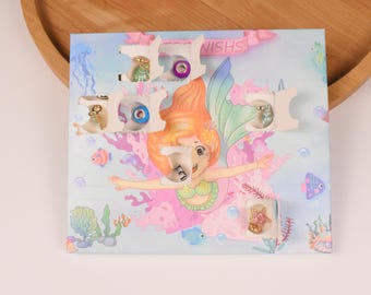 Mermaid themed Advent Calendar Christmas Count Down Charm Set.