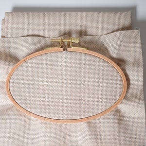 14 Count Natural Linen Fiddlers Cloth, Raw Cross Stitch Fabric - 14ct Raw Aida Cloth, embroidery needlepoint fabric.
