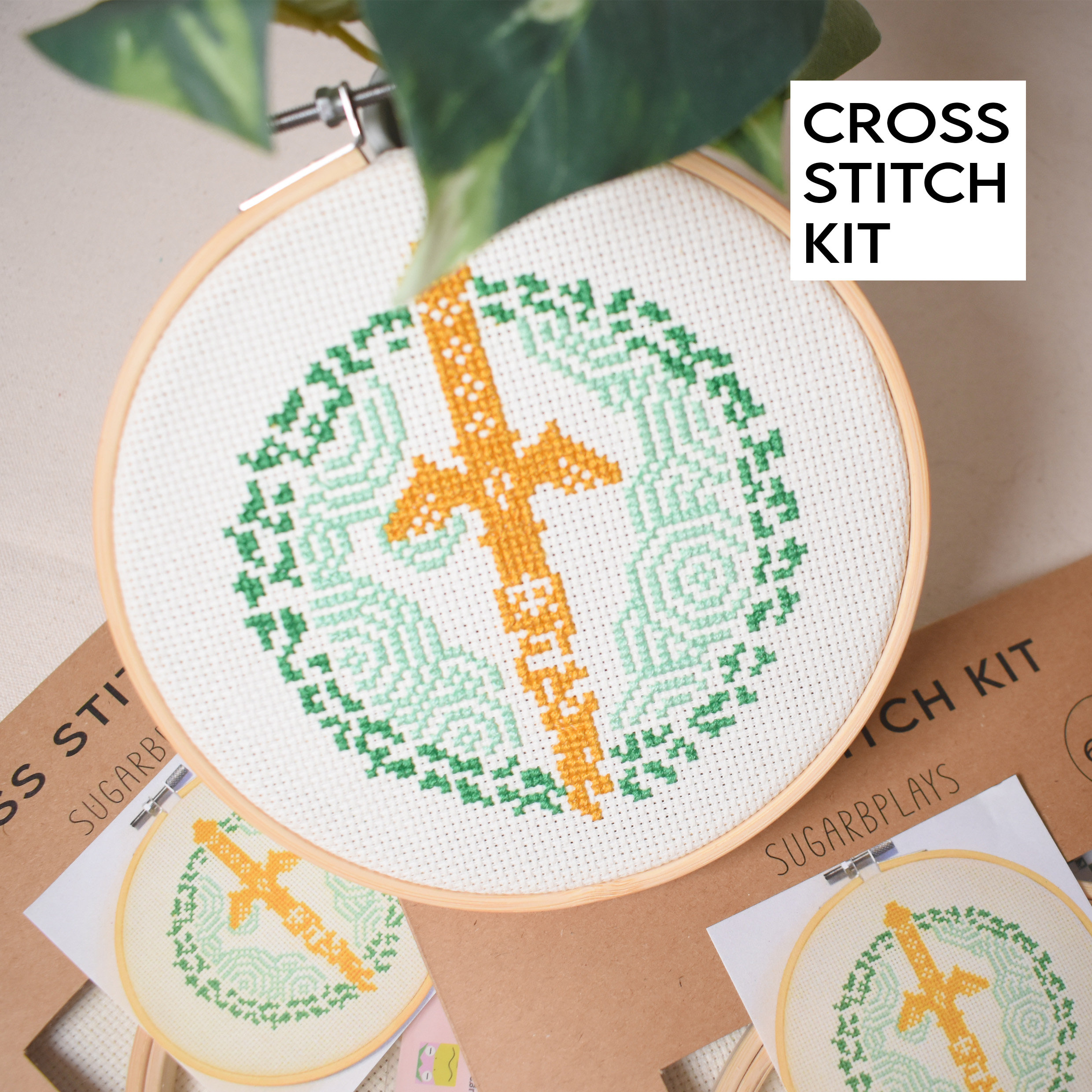 Zelda Cross Stitch Kit, Tears of the Kingdom DIY Hobby Kit, 6inch Master Sword Beginner Friendly Zelda Craft, Zelda gifts, Zelda DIY Kit
