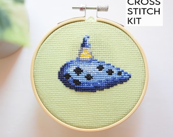 Zelda Ocarina Cross Stitch DIY Kit, Zelda Beginner Embroidery Kit, legend of Zelda Gifts