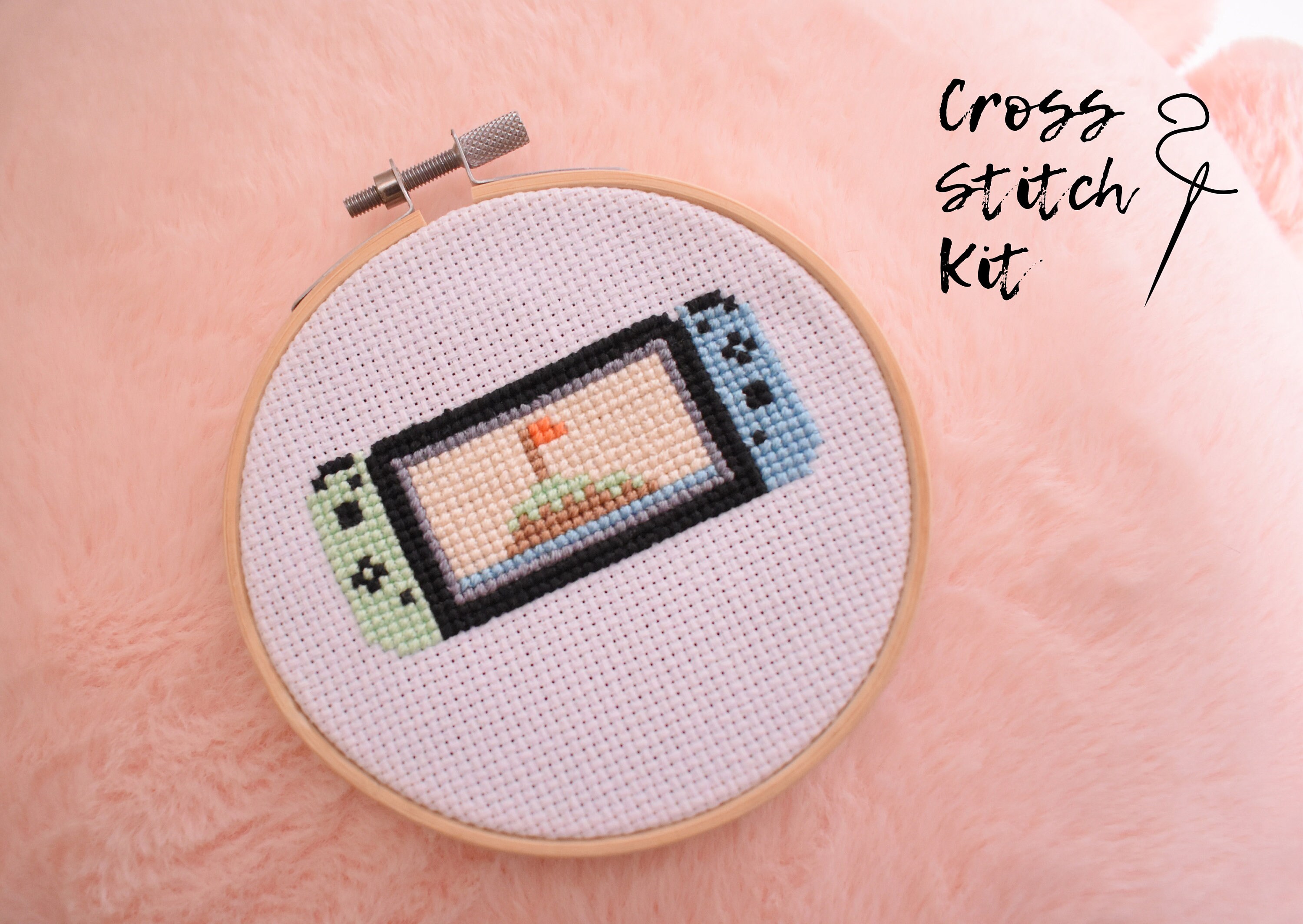 Counted Cross Stitch DIY Kit Animal Crossing Themed Switch Etsy