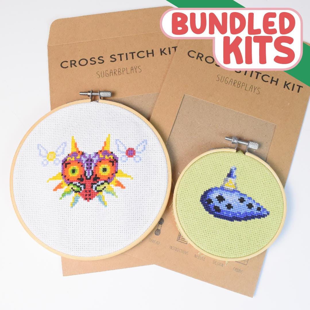 Legend of Zelda Cross Stitch Kits Bundle – Beginner Friendly