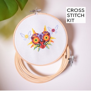 Legend Zelda Cross Stitch Kit, Majora's Mask Embroidery Kit, Video Game Cross Stitch, Zelda Gifts