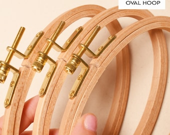 Beechwood Oval Embroidery Hoop with smooth edges(6x4 inch)