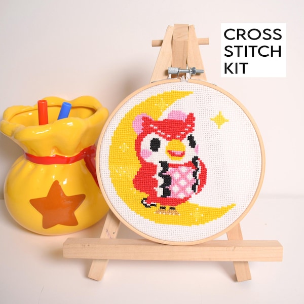 Animal Crossing Celeste Cross Stitch Kit, Beginner Friendly ACNH Celeste, Animal Crossing Gifts, New Horizons Gifts, Celeste DIY Craft Kits