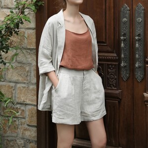 Ladies linen bermuda shorts deals
