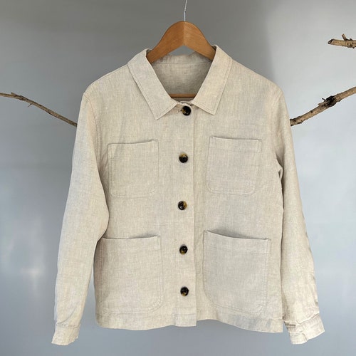 Women's Utility Jacket/linen Long Sleeve Jacket - Etsy