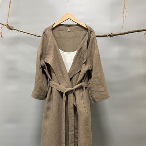 Loose Wrap Linen Jacket/causal Jacket Women/linen Midi - Etsy