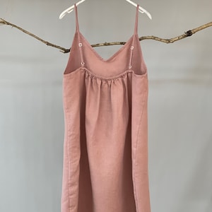 Cami dress, linen cami dress, linen sundress, mini summer dress, above the knee linen dress, linen slip dress, linen nightie, wedding dress