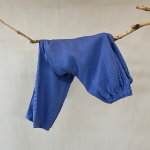 Tapered linen pants/ SOHO trousers/ linen pants with drawstring waist/Classic linen pants/Washed linen pants/Tapered pants/Slack linen pants