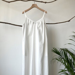 Full Slip, Cotton Slip full length, Maxi White Underdress, Maxi Slip, white cotton slip dress, black slip dress, full length cotton slip