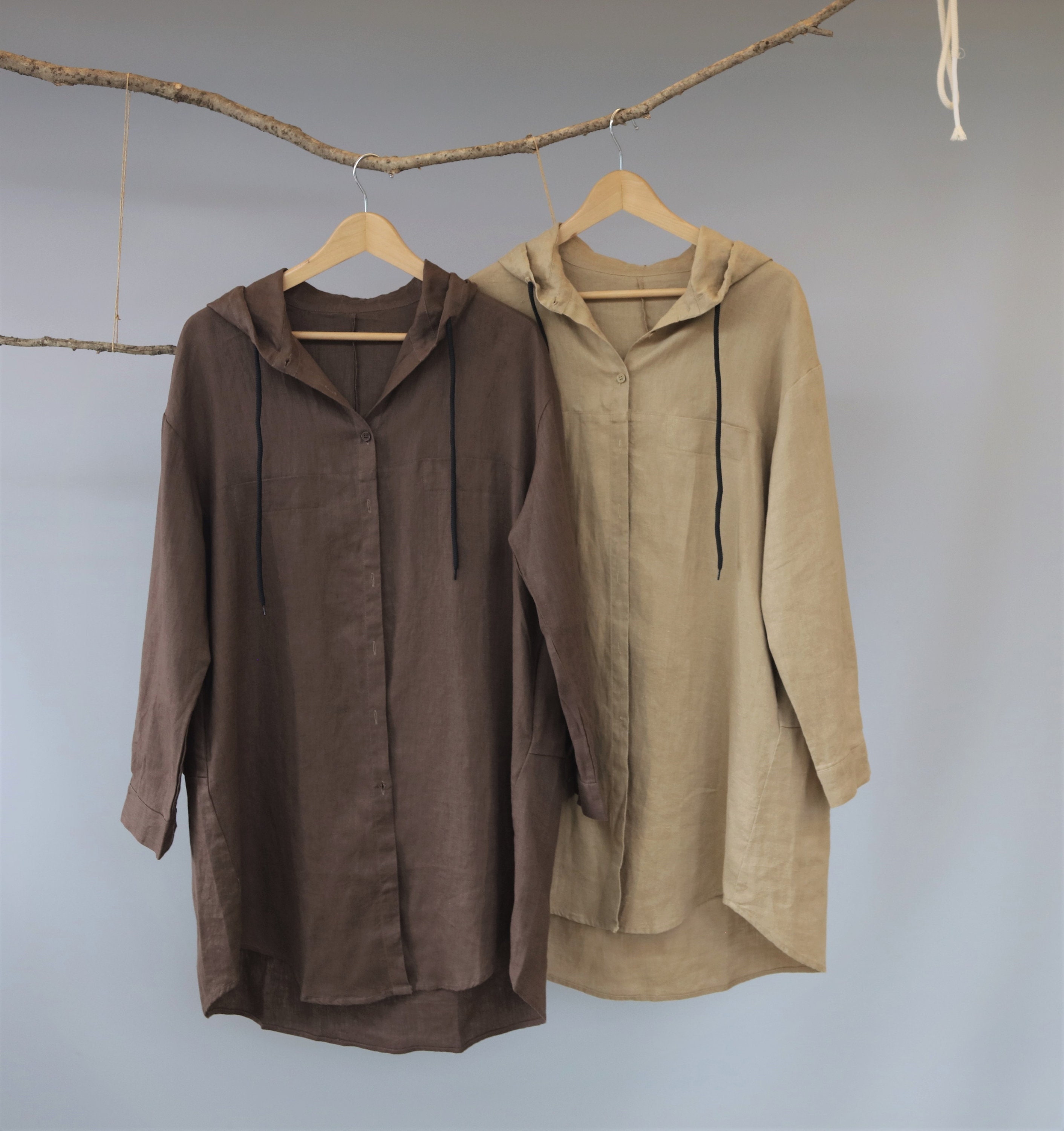 Linen Hoodie - Etsy