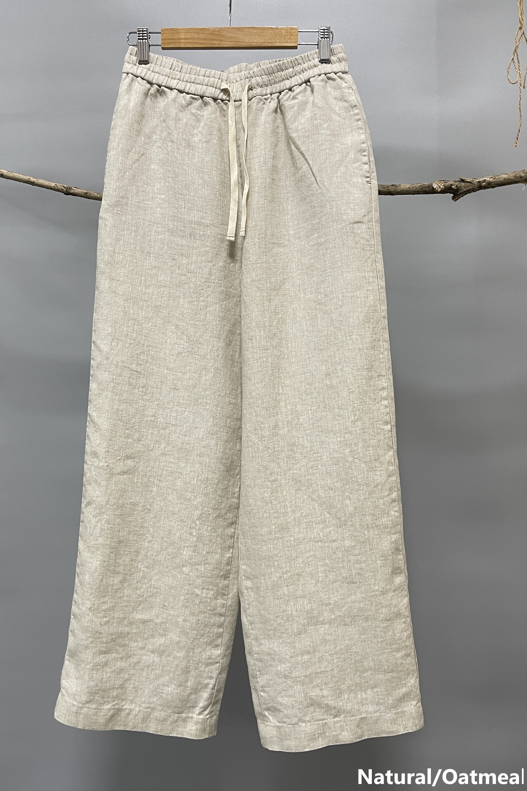 Full Length Linen Pants Classic Long Linen Pants Straight | Etsy