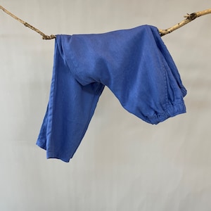 Pantalones de lino ajustados/ Pantalones SOHO/ Pantalones de lino con cintura ajustable con cordón/ Pantalones de lino clásicos/ Pantalones de lino lavados/ Pantalones ajustados/ Pantalones de lino holgados imagen 7